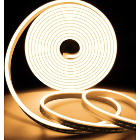 Taśma Neon LED Flex 5 metrów 12v 12x6mm BIAŁY CIEPŁY + gniazdo DC 5,5X2,1MM
