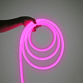 Wąż LED 360° RÓŻOWY 230v średnica 14mm - 1 metr