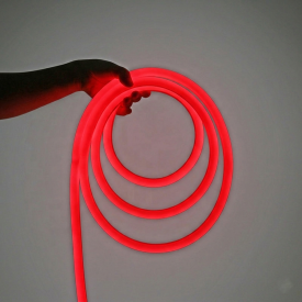 Wąż LED 360° CZERWONY 230v średnica 14mm - 1 metr