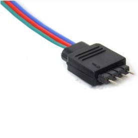 KONEKTOR RGB LED 4 PIN PRZEWODEM 18 cm MĘSKA WTYCZKA