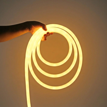 Wąż LED 360° Biały Ciepły 230v średnica 14mm - 1 metr